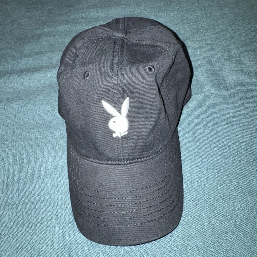 Playboy Black Cap with White Logo